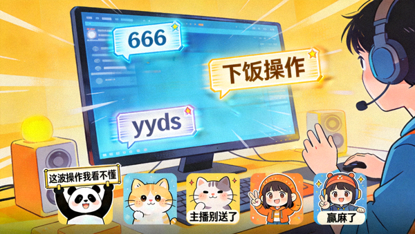 电竞玩家玩梗社区弹幕与表情包合集画面